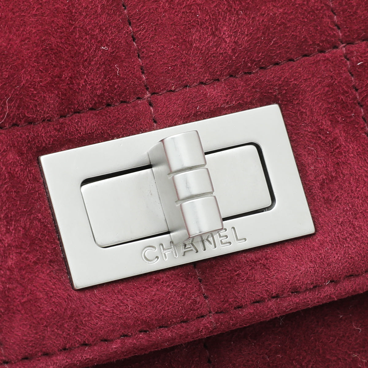 Chanel Burgundy Suede Reissue Lock Pocket Chain Bag – The Closet