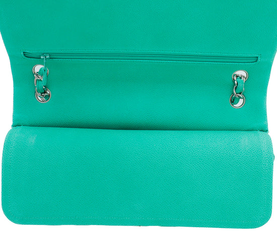 Chanel Green Classic Double Flap Jumbo Bag
