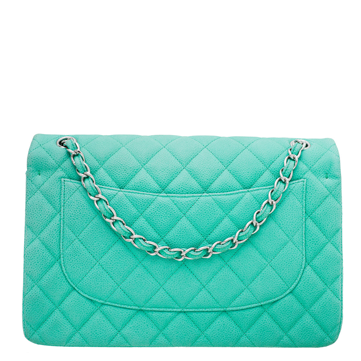 Chanel Green Classic Double Flap Jumbo Bag-Chanel-THE CLOSET