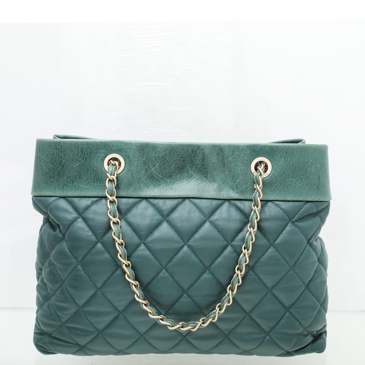 Chanel Green Supple Soft Elegance Tote Large Bag-Chanel-THE CLOSET