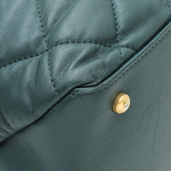 Chanel Green Supple Soft Elegance Tote Large Bag