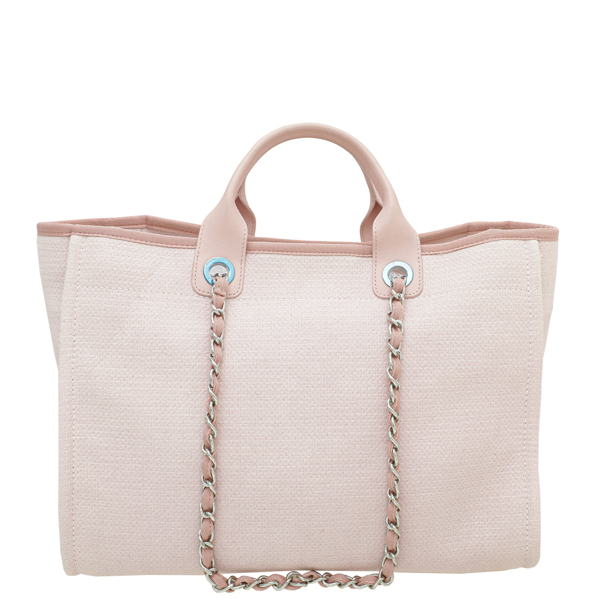Chanel Deauville shopping tote bag Red Cotton ref.281244 - Joli Closet