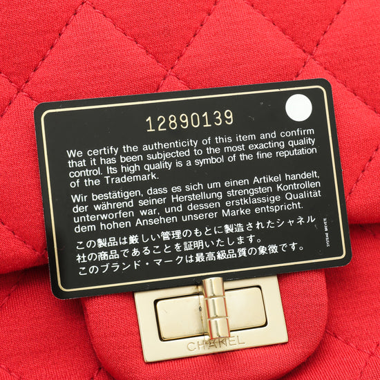 Chanel Red Reissue 2.55 Classic Jersey Double Flap 227 Bag