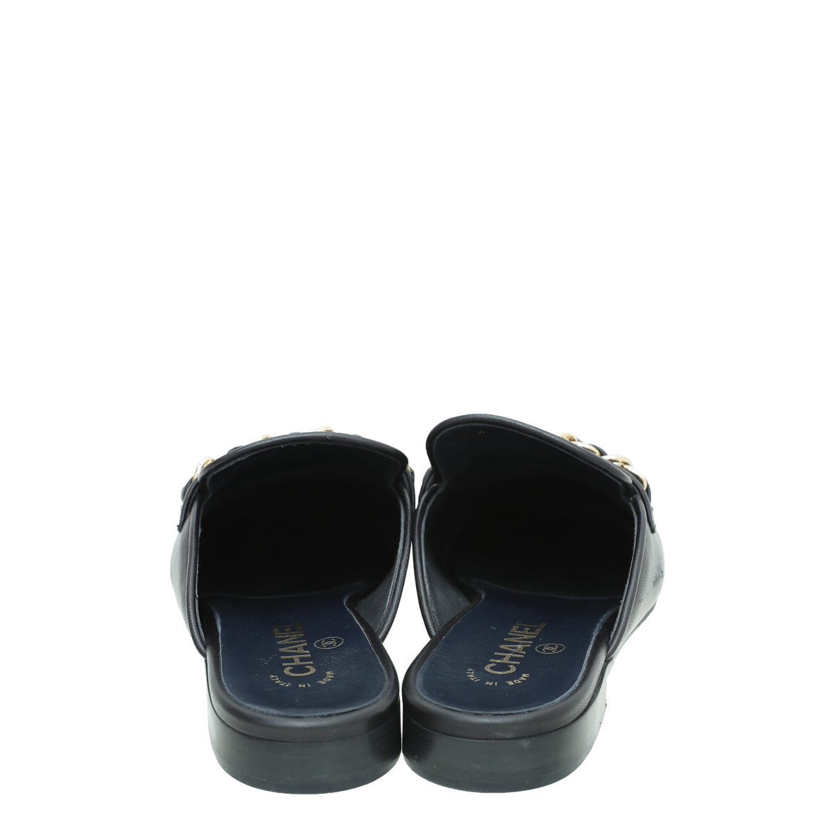 Cloth mules & clogs Chanel Blue size 39 IT in Cloth - 39063190