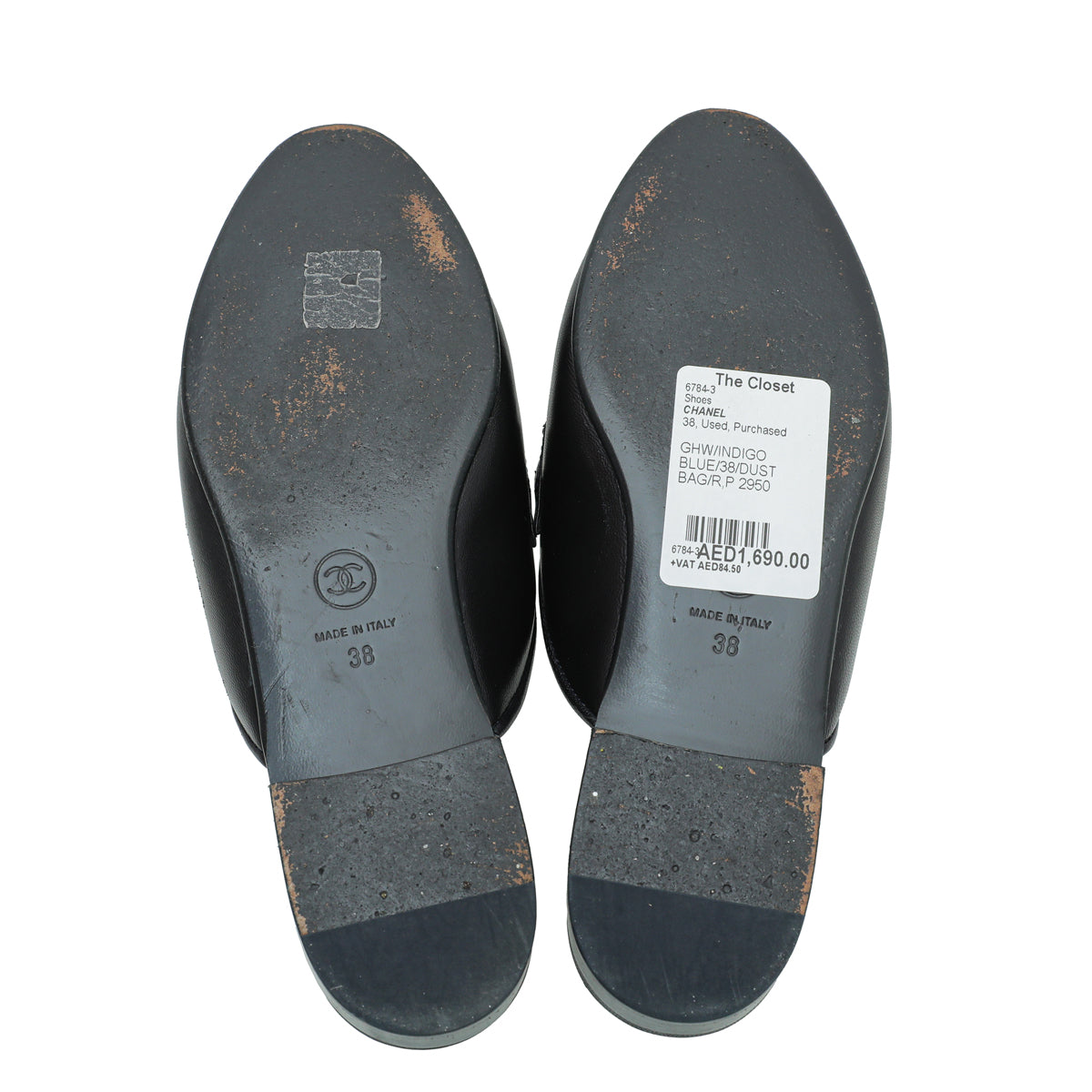 Cloth mules & clogs Chanel Blue size 39 IT in Cloth - 39063190