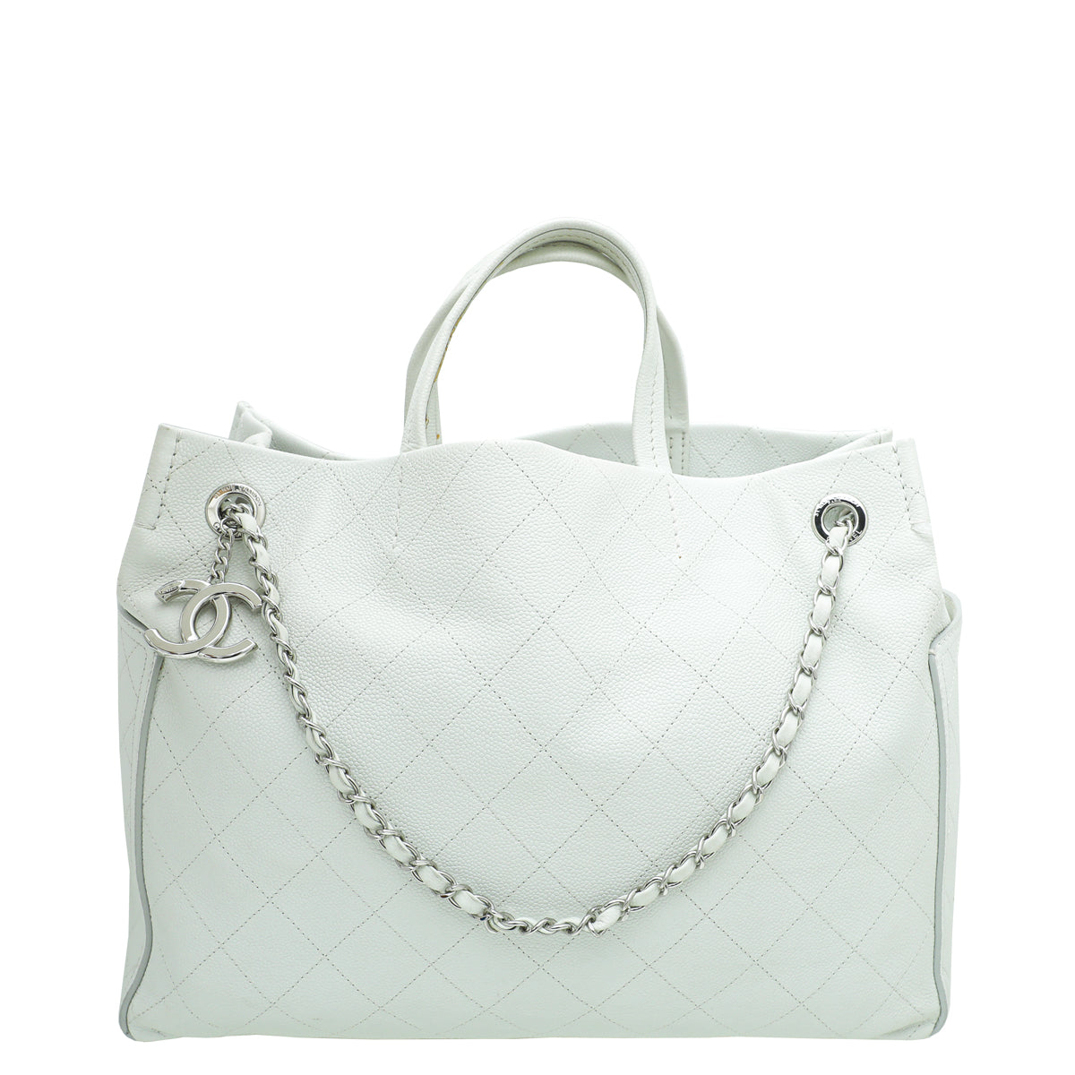 Chanel White CC Pocket Tote Bag-Chanel-THE CLOSET