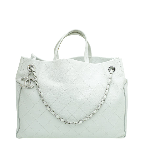 Chanel tote bag on sale white