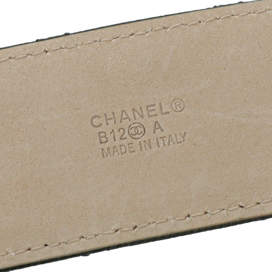 Chanel Olive Diamond Quilt CC Buckle Belt 34