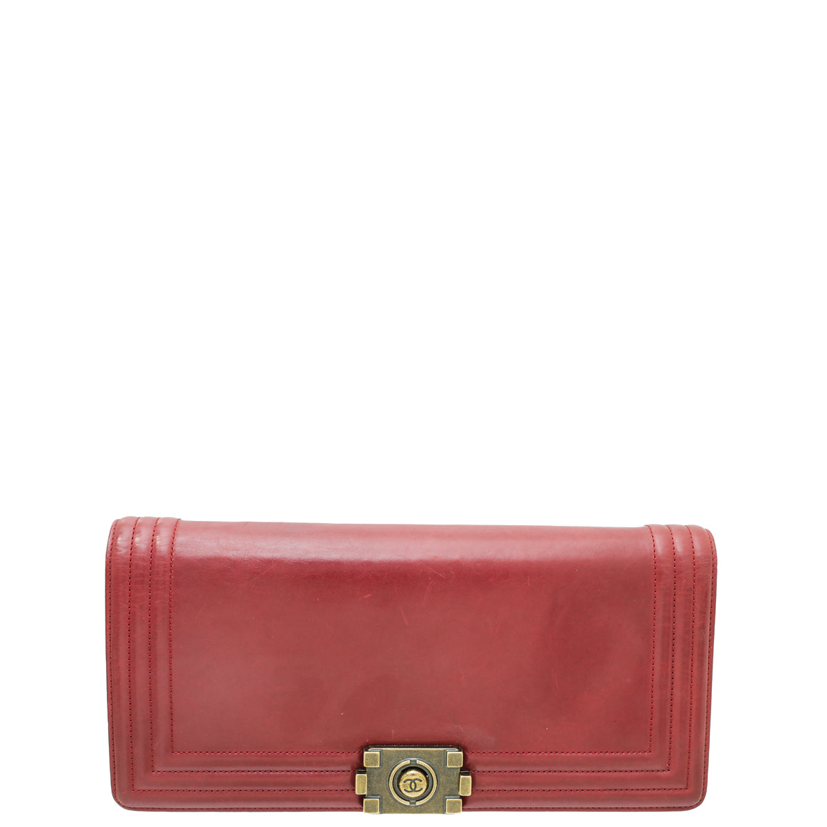Chanel Red East West First Edition Boy Small Clutch-Chanel-THE CLOSET