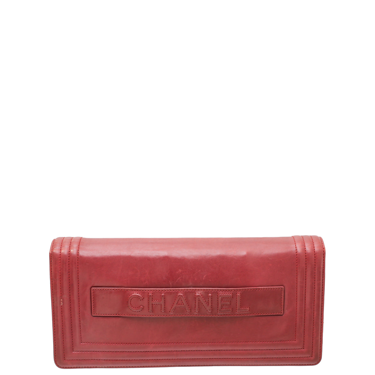 Chanel Red East West First Edition Boy Small Clutch-Chanel-THE CLOSET
