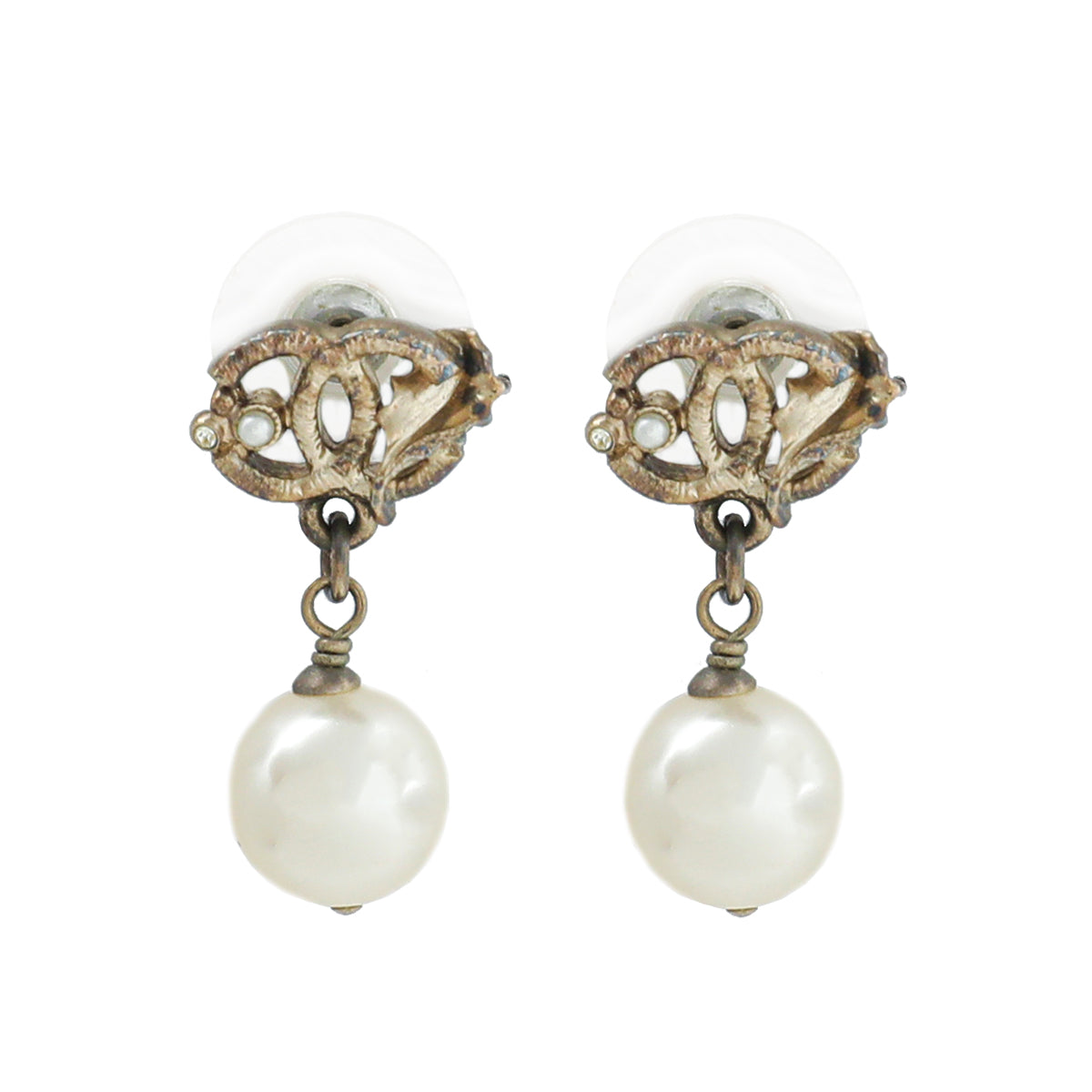 Chanel 15B Grey and Black Pearl Long Drop Earrings – I MISS YOU VINTAGE
