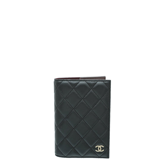 Chanel Classic Passport Holder Black Lambskin - Kaialux