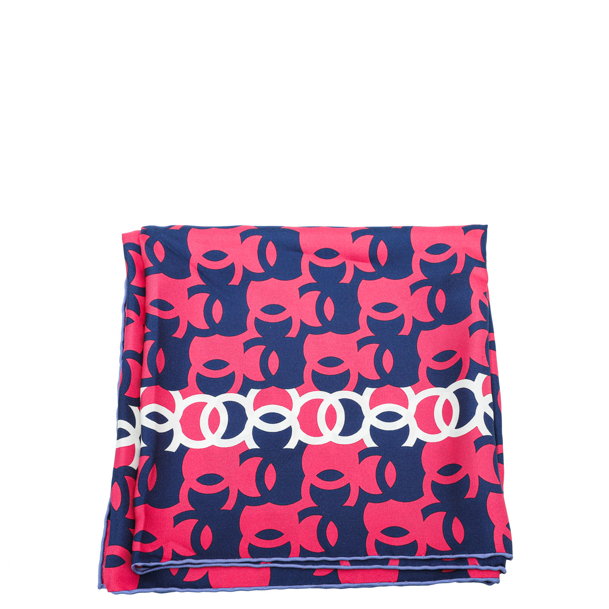 Chanel Tricolor CC Logo Print Square Scarf-Chanel-THE CLOSET