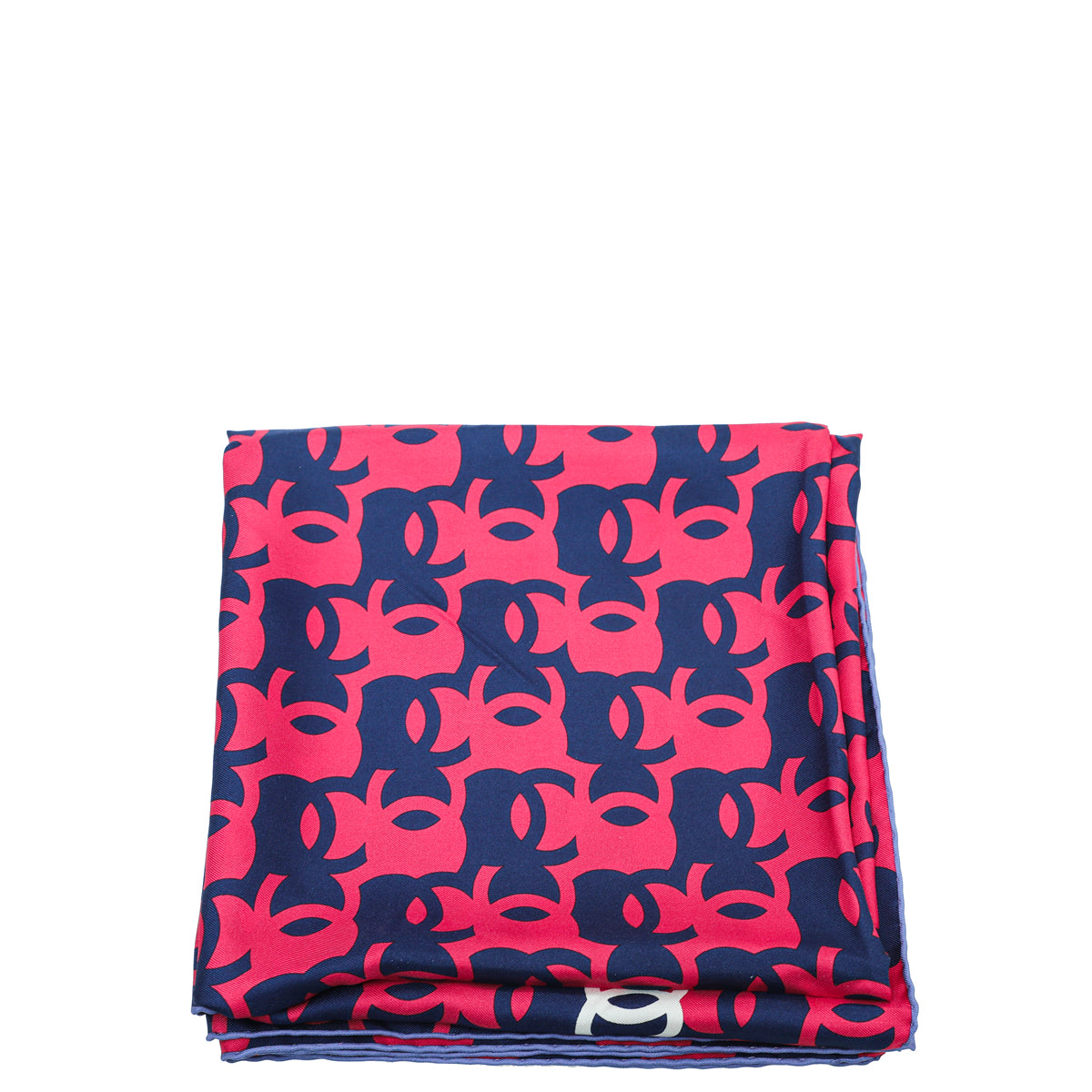 Chanel Tricolor CC Logo Print Square Scarf-Chanel-THE CLOSET