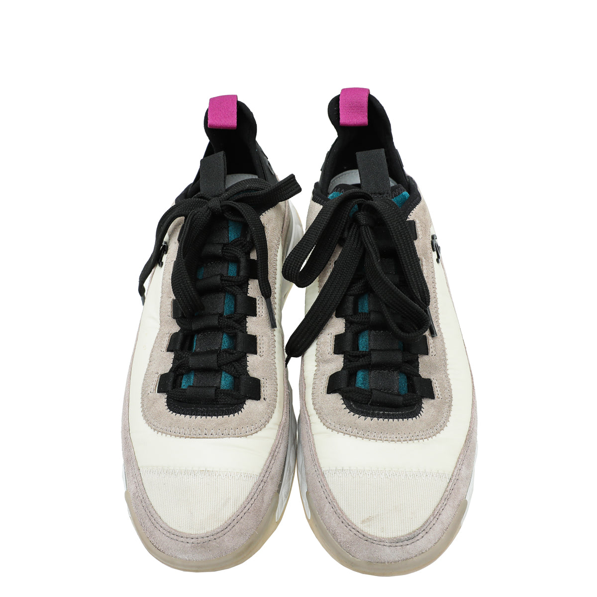 Chanel Multicolor CC Trainer Suede Nylon Sneakers 38