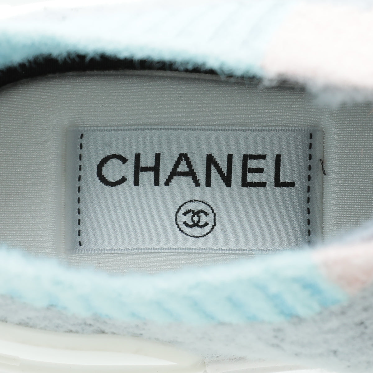 Chanel Multicolor CC Mixed Fabrics Knit Sneakers 36.5
