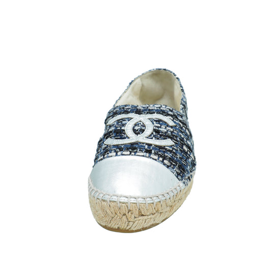 Chanel Espadrilles Blue Tweed ref.480621 - Joli Closet
