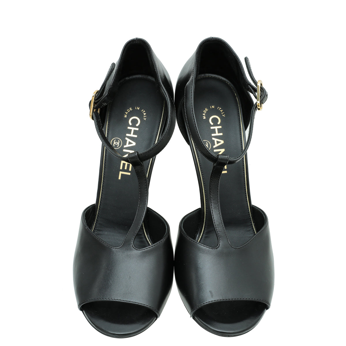 Chanel Black Wedges with Wooden Sole Detail Size EU 36 – Sellier