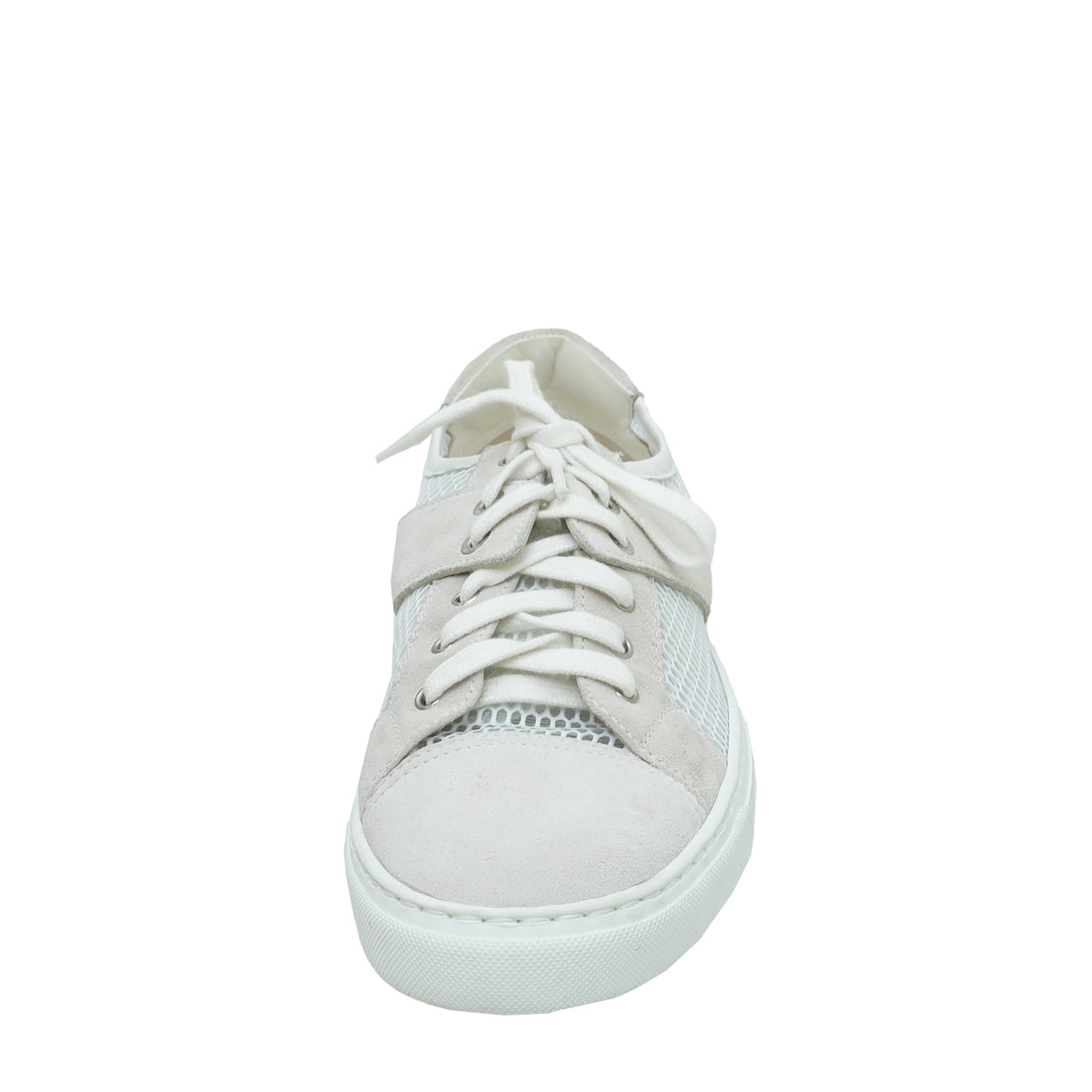 Chanel White CC Mesh Suede Sneaker 38-Chanel-THE CLOSET