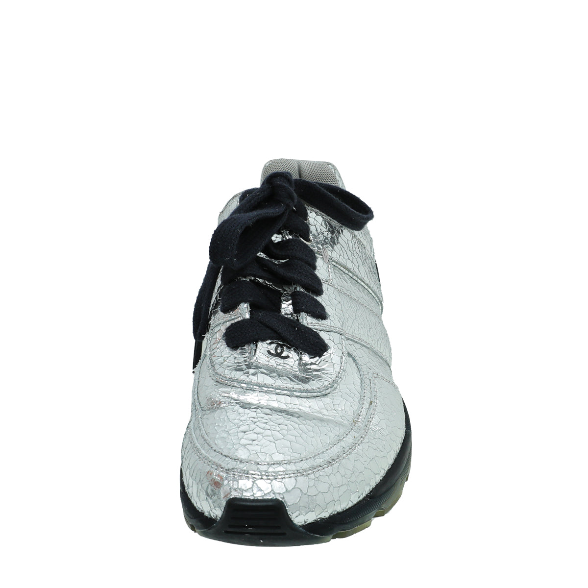 Chanel Mirror Silver CC Mirror Trainer Sneaker 38-Chanel-THE CLOSET