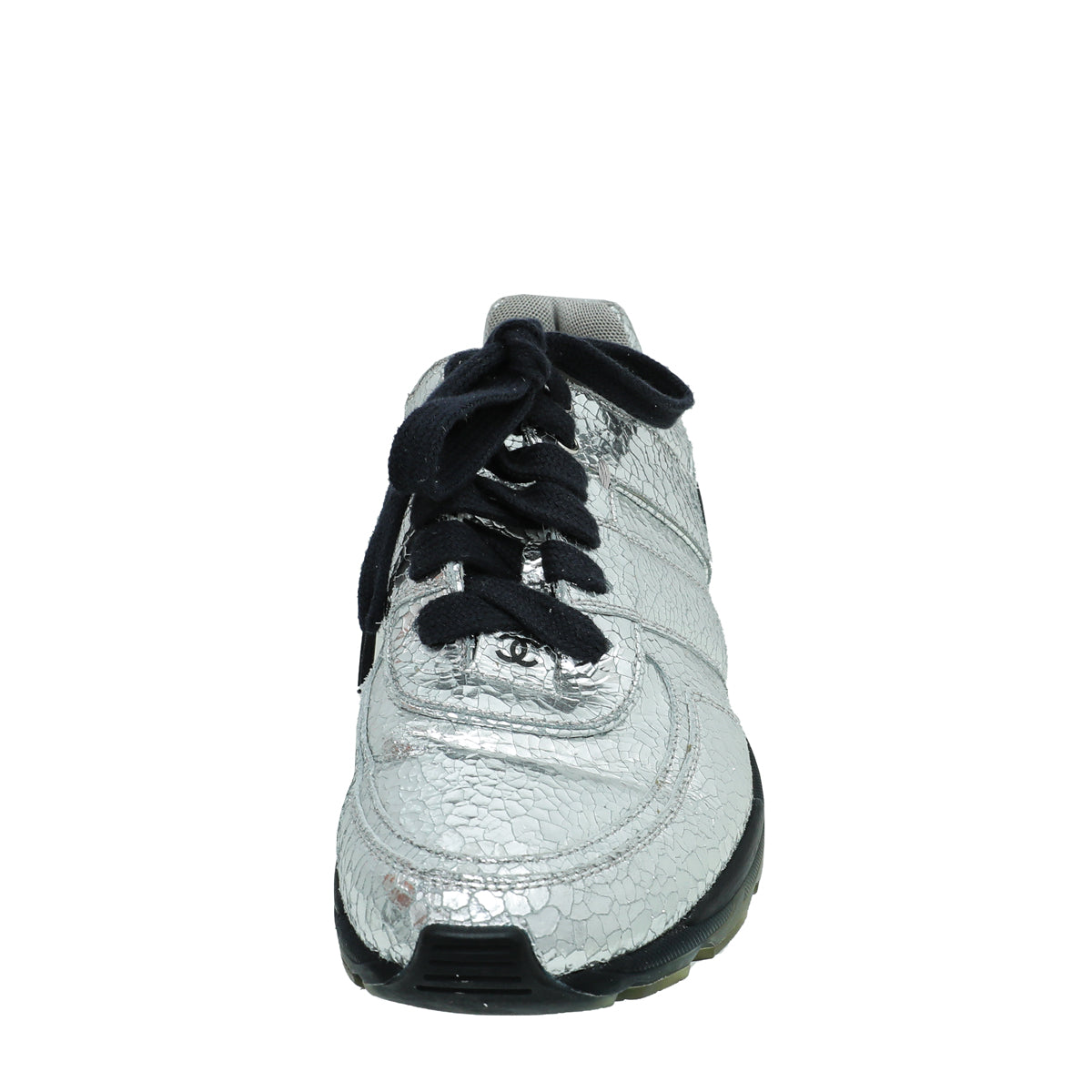 Chanel Mirror Silver CC Mirror Trainer Sneaker 38