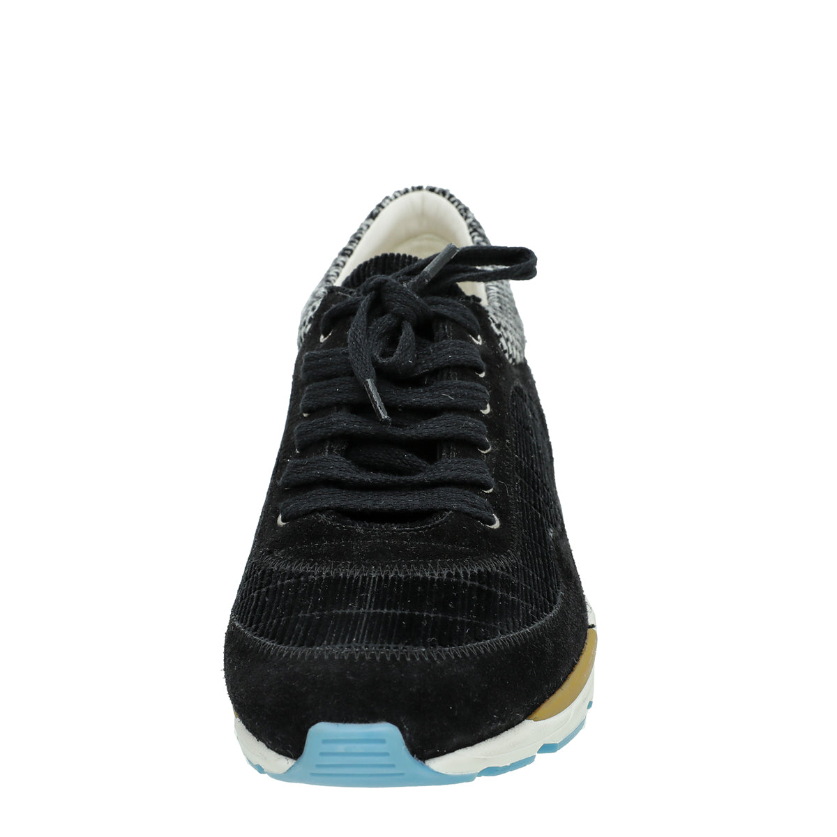 Chanel Black Velvet Tweed CC Runway Sneaker 38.5-Chanel-THE CLOSET