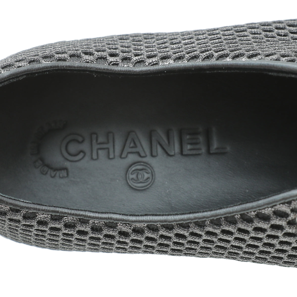 Chanel CC Fabric Calfskin Low Top Sneakers