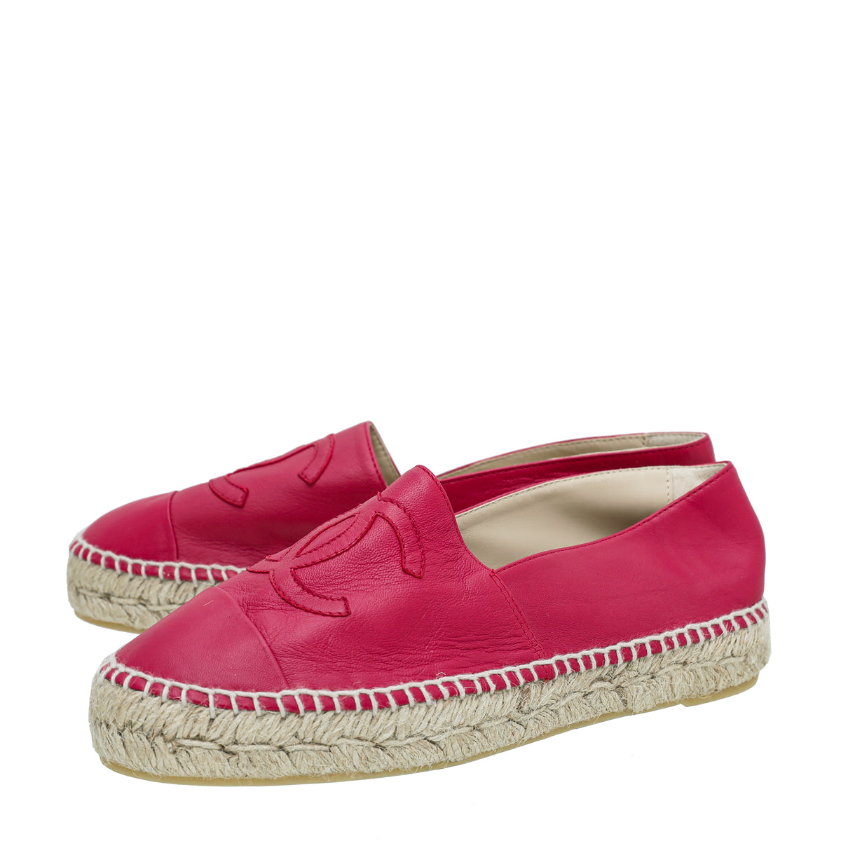 Chanel Red CC Cap Toe Espadrille 38-Chanel-THE CLOSET