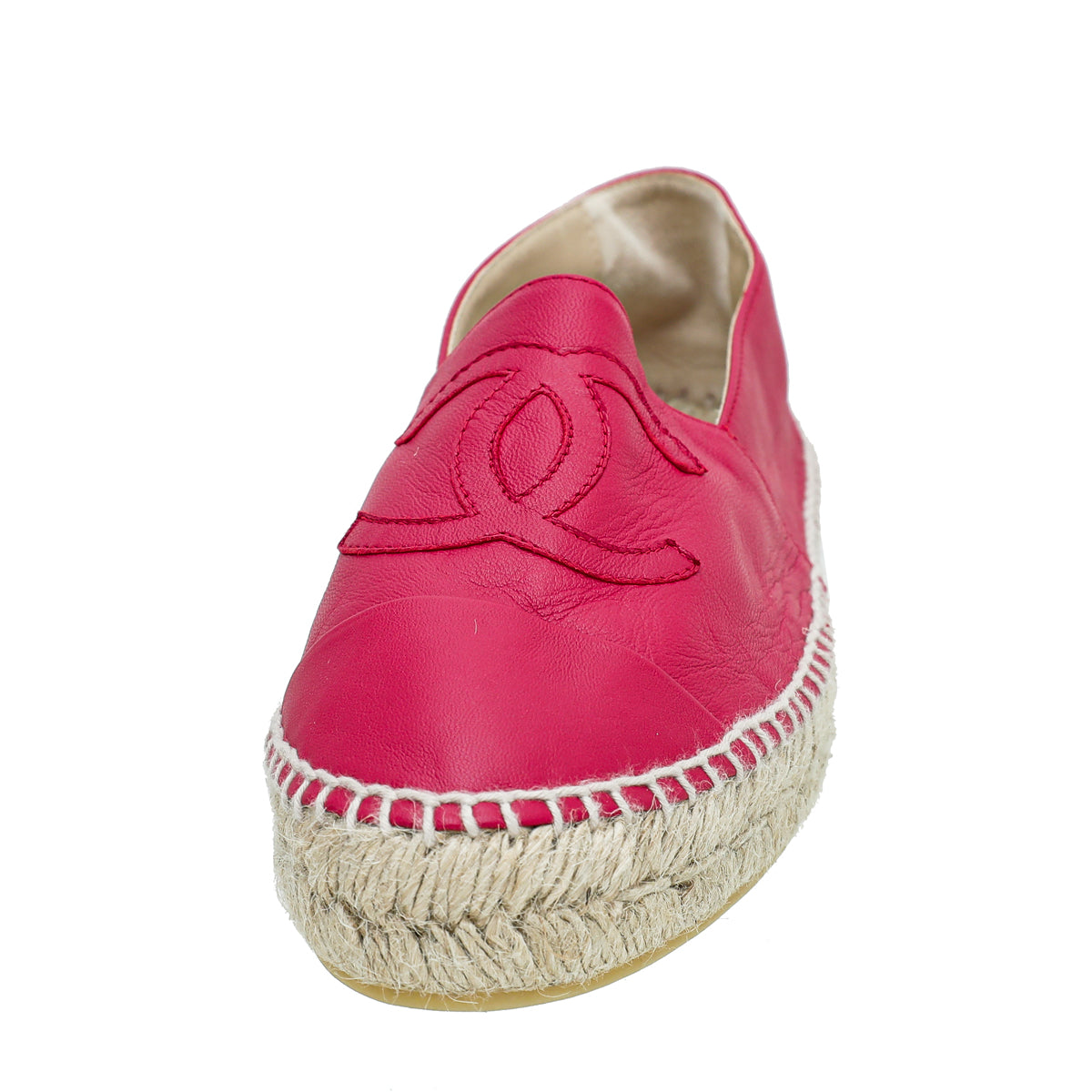 Chanel Red CC Cap Toe Espadrille 38-Chanel-THE CLOSET