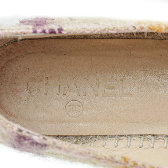 Chanel Multicolor CC Wool Espadrille 40