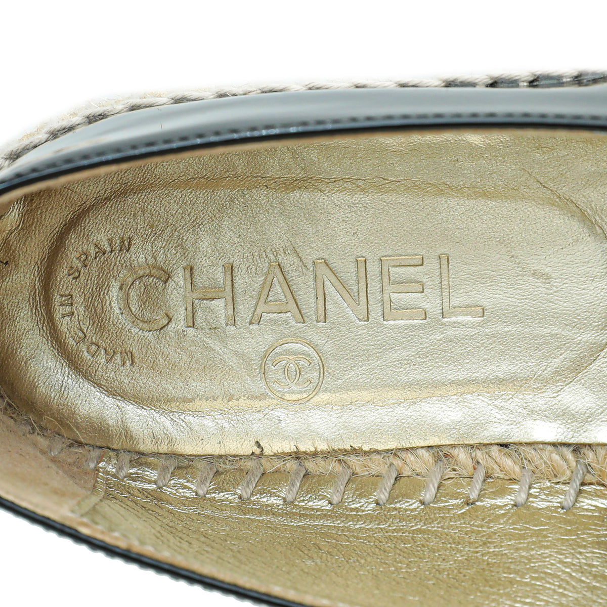 Chanel Black CC Espadrille 37