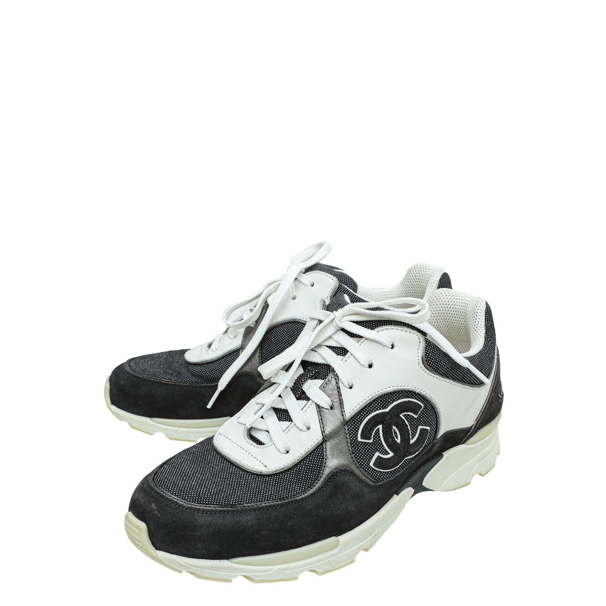 Chanel Tricolor CC Sneakers 38.5-Chanel-THE CLOSET