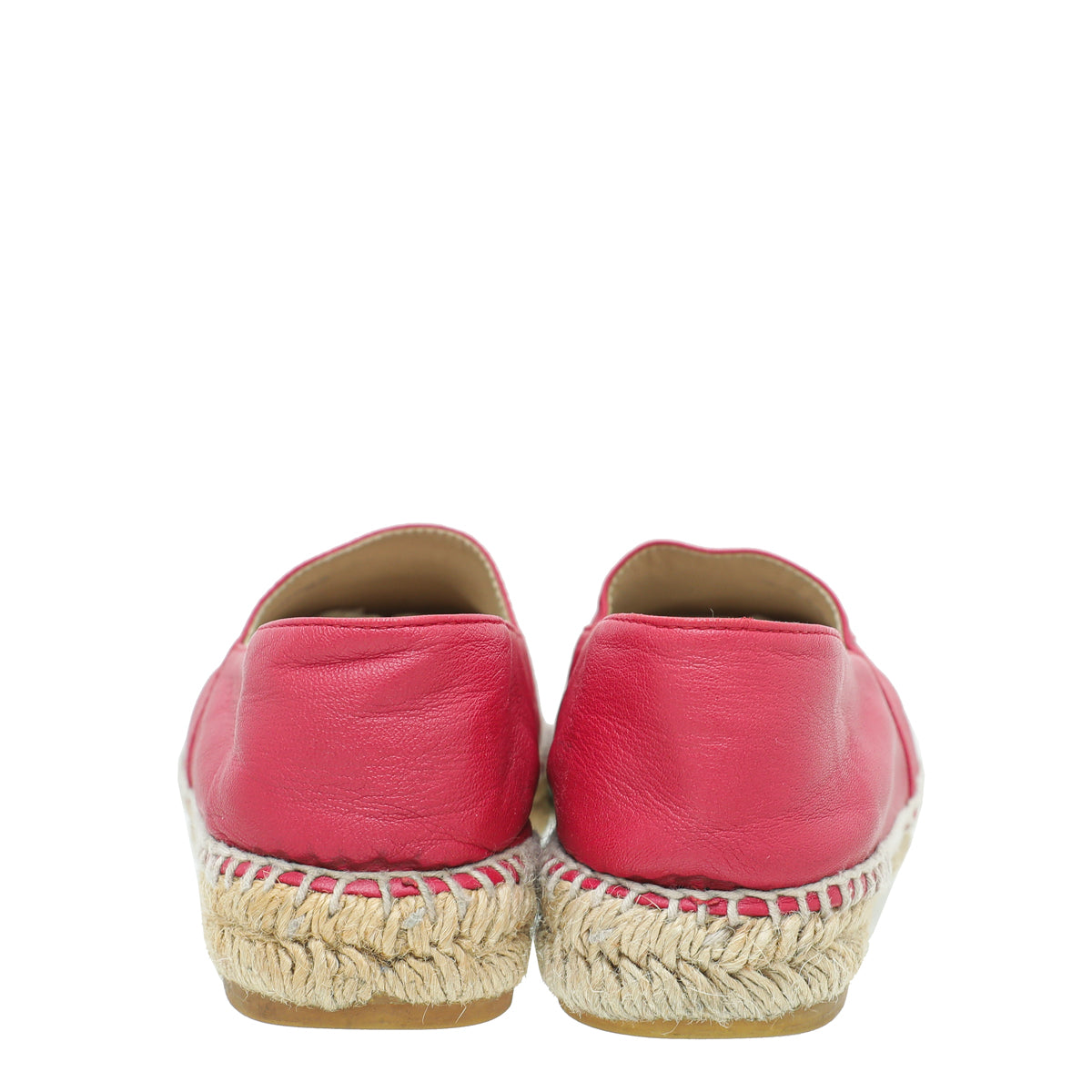 Chanel Red CC Cap Toe Espadrille 38