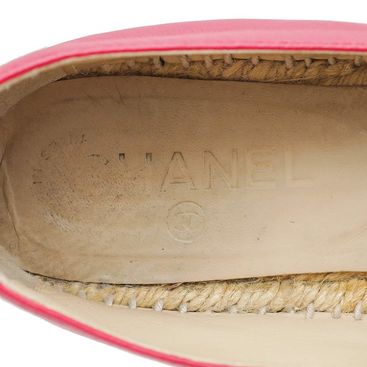 Chanel Red CC Cap Toe Espadrille 38