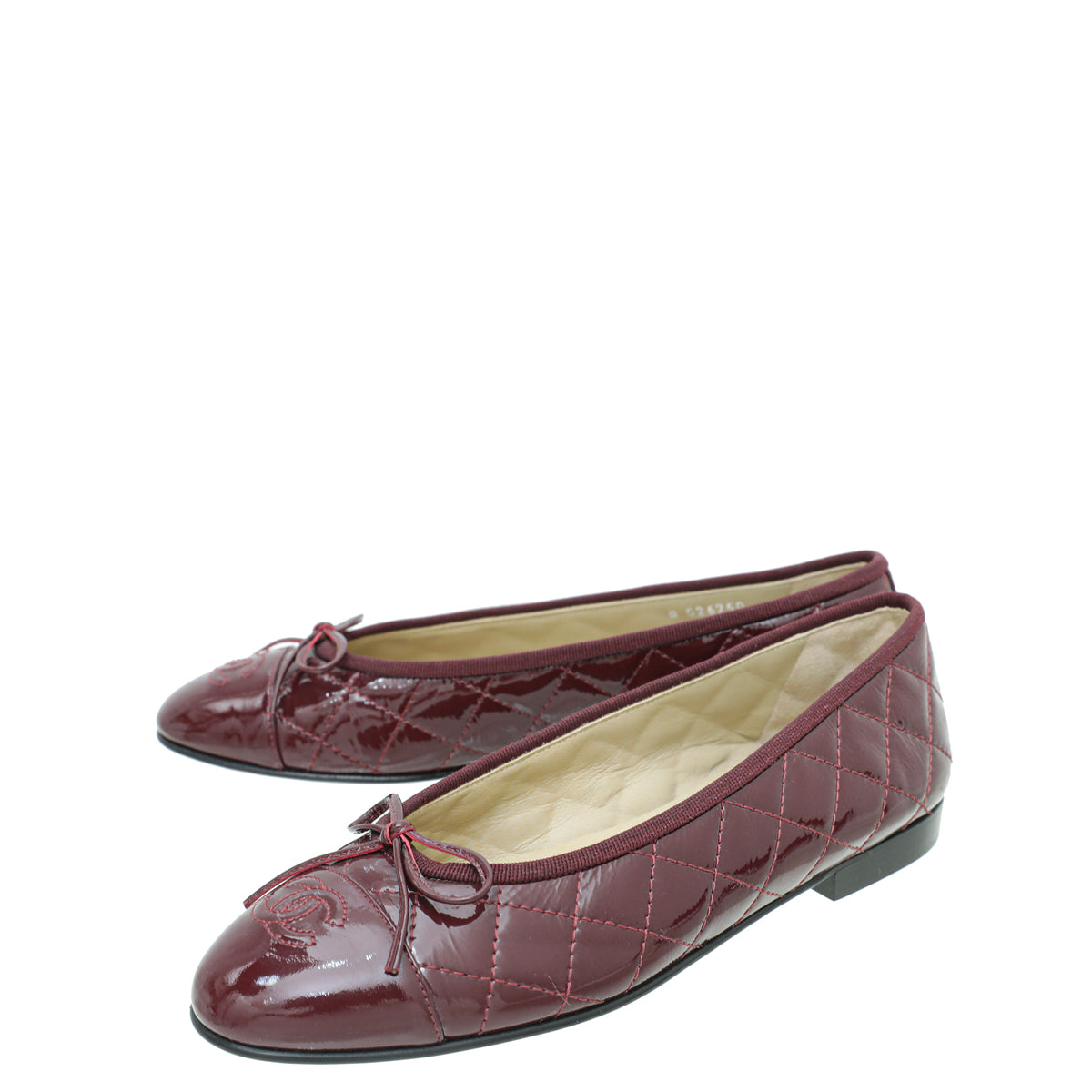 Chanel Burgundy Quilted Ballet Flats 38 – The Closet