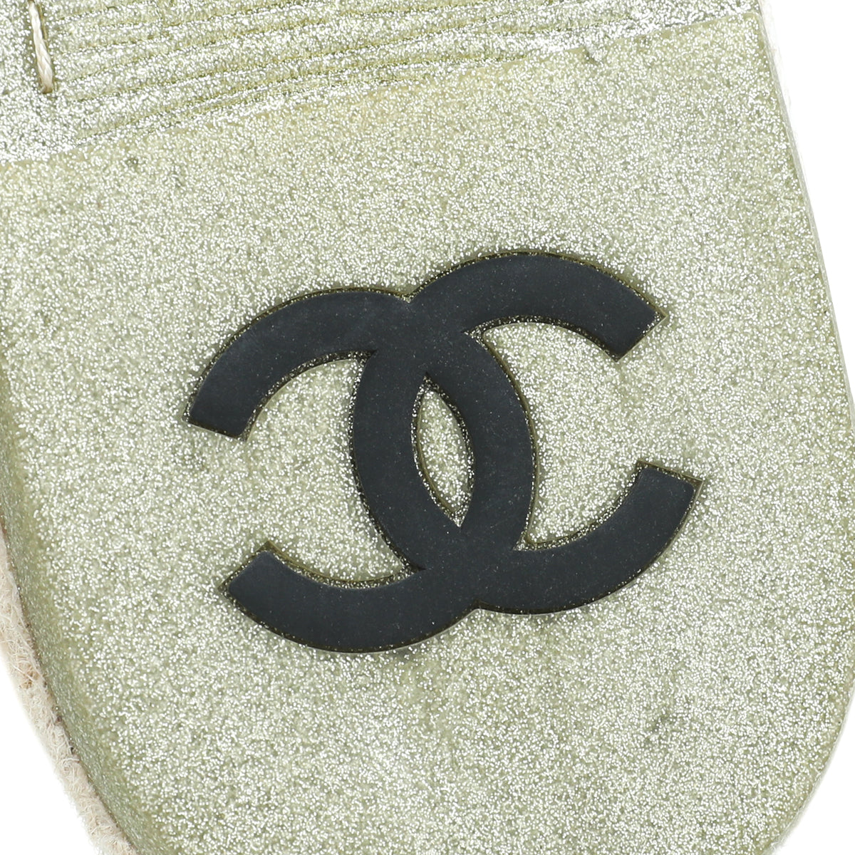 Chanel Metallic Gold CC Flat Espadrille 38.5-Chanel-THE CLOSET
