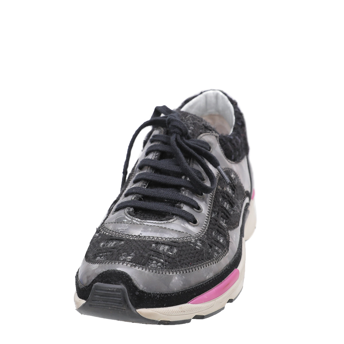 Chanel Black Tweed Runway Sneakers 37-Chanel-THE CLOSET