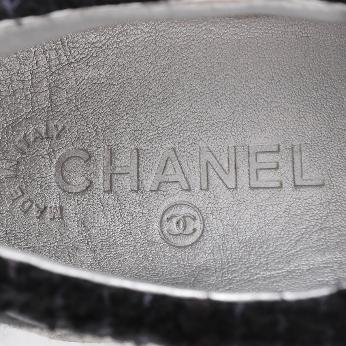 Chanel Black Tweed Runway Sneakers 37