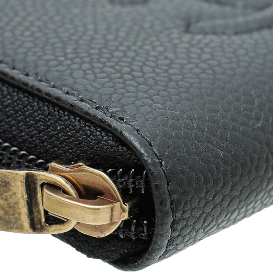 Chanel Black CC Timeless Zip Coin Purse