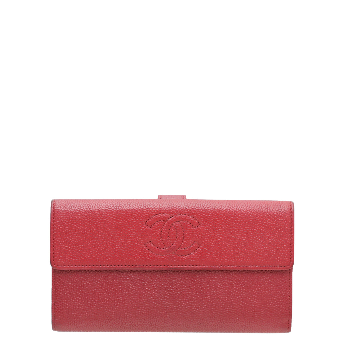 Chanel Red CC French Wallet-Chanel-THE CLOSET