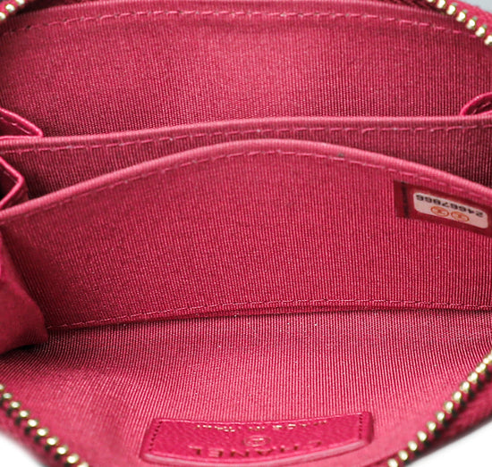 Chanel Fuchsia Mademoiselle Zippy Small Wallet