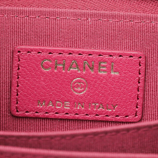 Chanel Fuchsia Mademoiselle Zippy Small Wallet