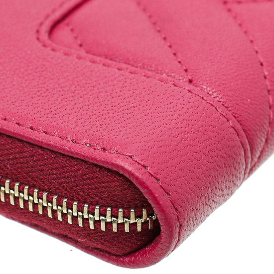 Chanel Fuchsia Mademoiselle Zippy Small Wallet