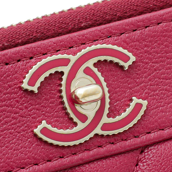 Chanel Fuchsia Mademoiselle Zippy Small Wallet