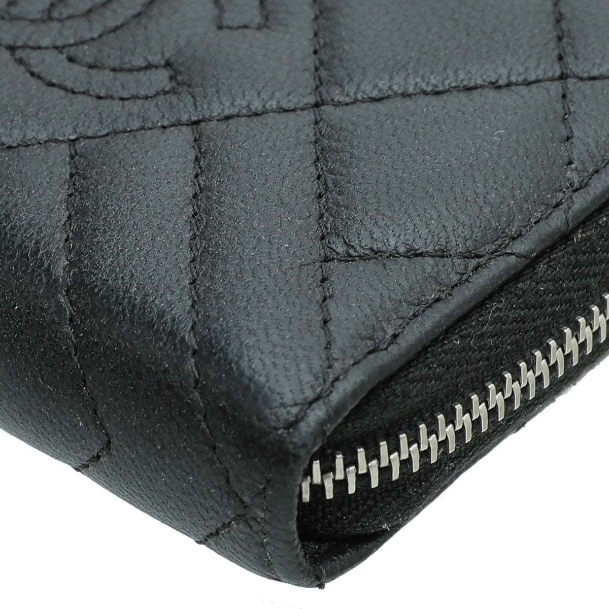 Chanel Small Black Quilted Lambskin Trendy CC Zipped Wallet