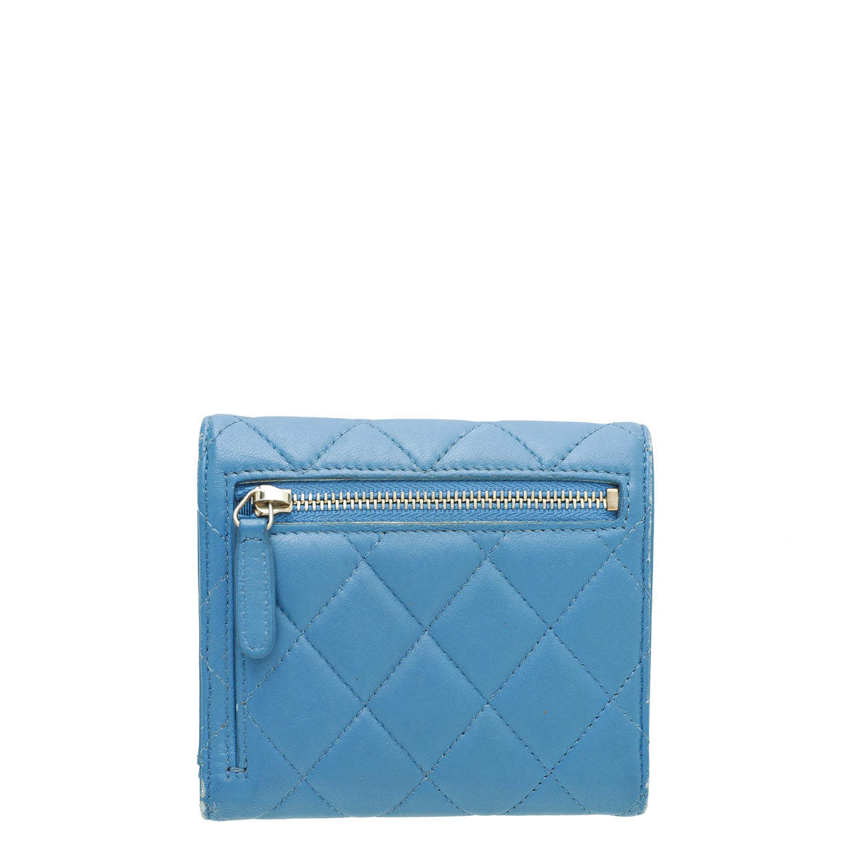 Chanel Blue CC Classic Small Wallet-Chanel-THE CLOSET