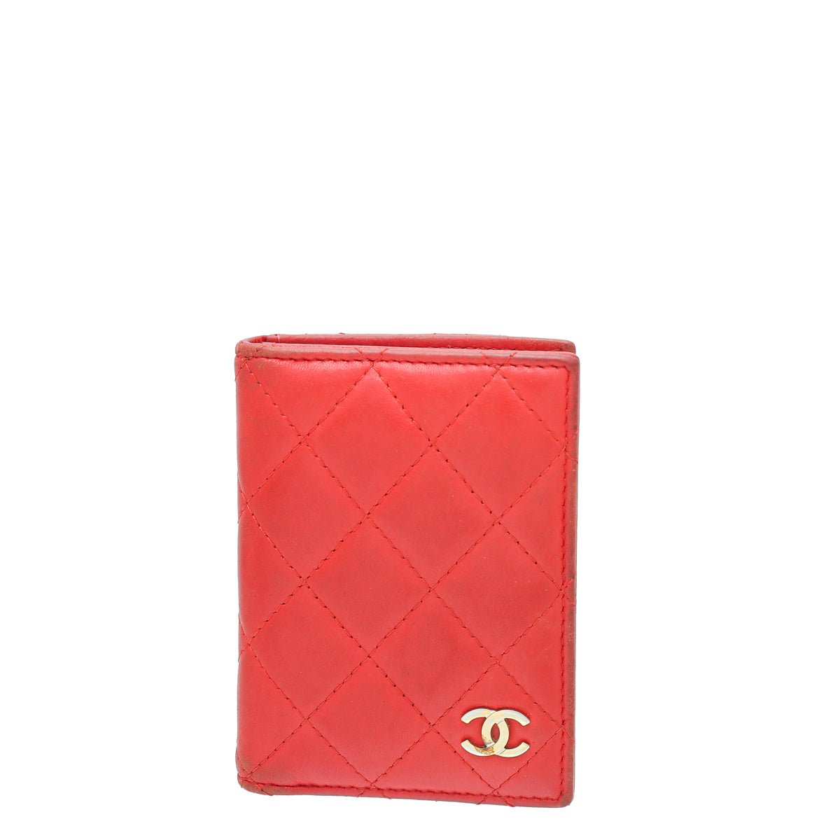 Chanel Red Bifold Card Holder-Chanel-THE CLOSET