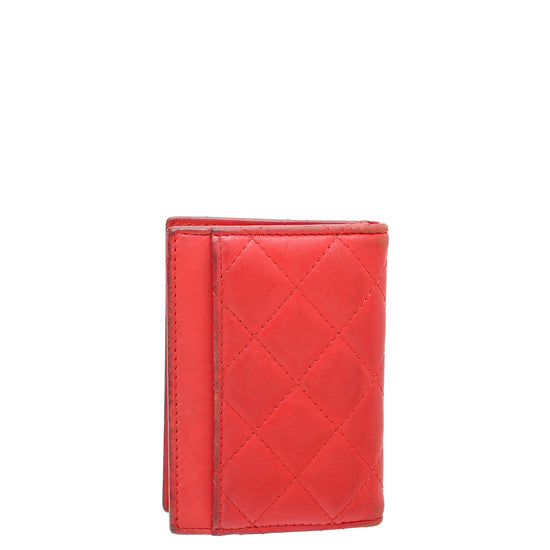 Chanel Red Bifold Card Holder – The Closet