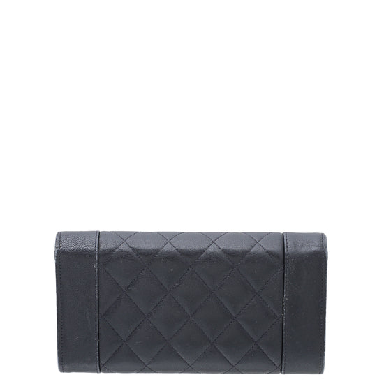 Chanel Black Lambskin Quilted Jumbo Double Flap Bag For Sale at