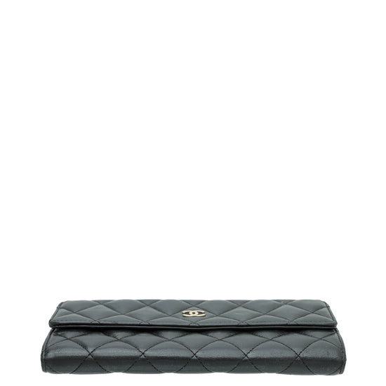 Chanel Black CC Classic Flap Wallet – The Closet